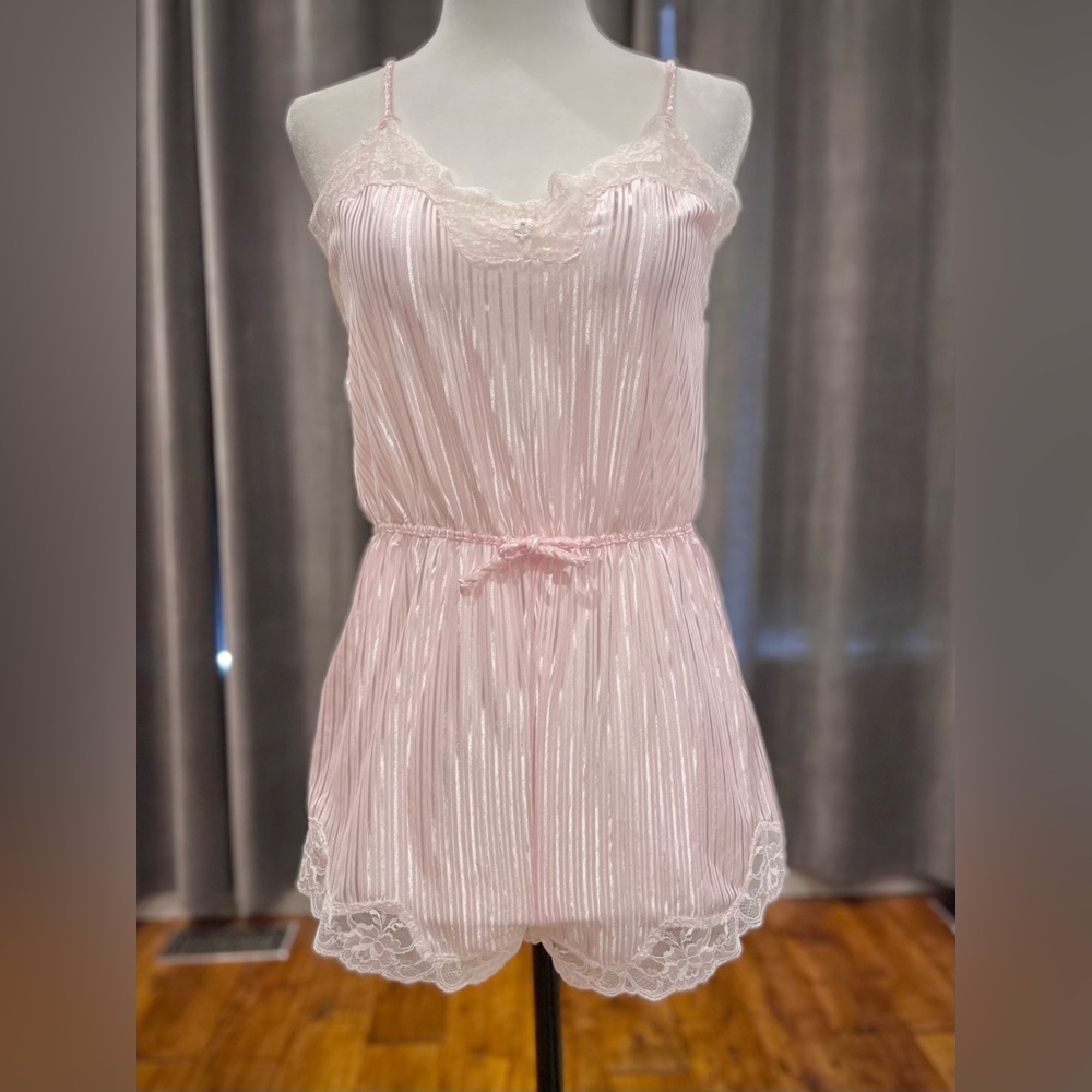 Vintage satin Teddy romper playsuit